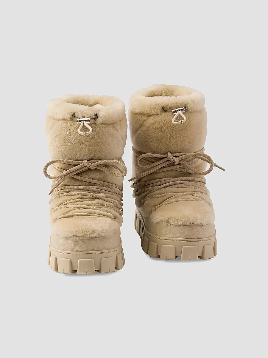 Prada Women's Shearling Après Ski Booties | Thumbnail 5 Prada Women's Shearling Après Ski Booties | Thumbnail 5