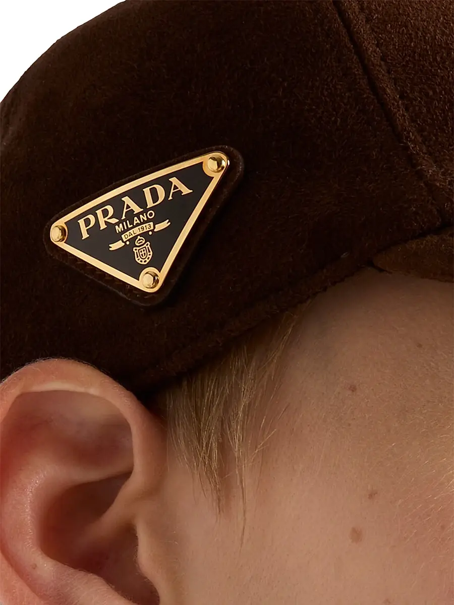 Prada Women's Suede Baseball Cap | Thumbnail 4