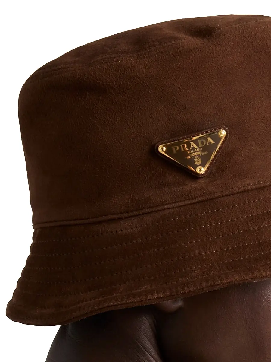 Prada Women's Suede Bucket Hat | Thumbnail 4
