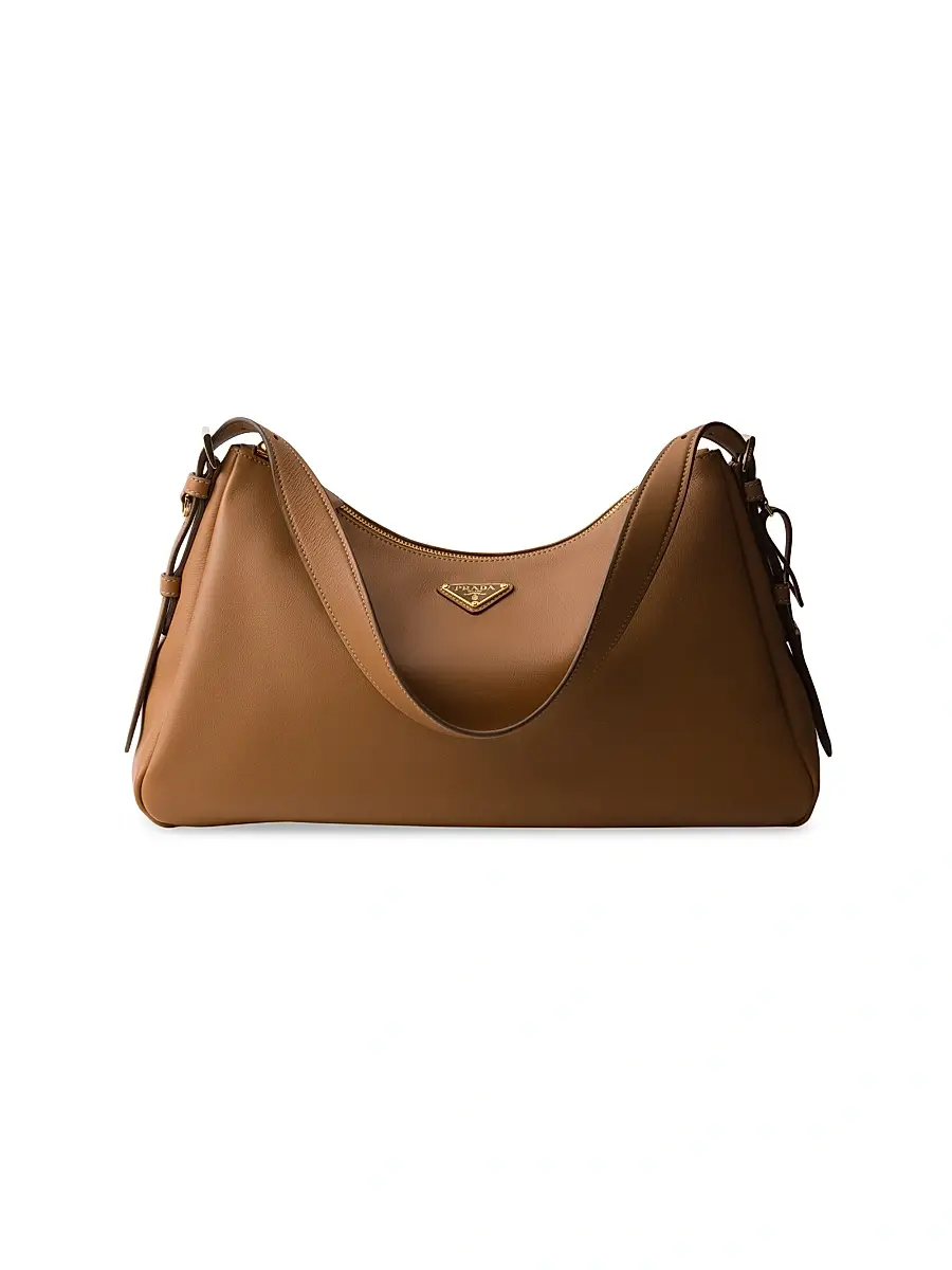 Prada Women's Aimée Leather Shoulder Bag - Brown | Image 1 Prada Women's Aimée Leather Shoulder Bag - Brown | Image 1