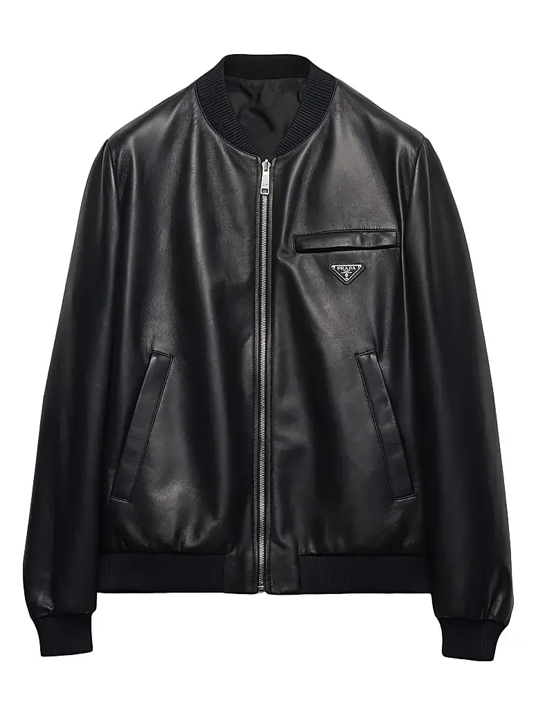 Men's Nappa Leather Bomber Jacket