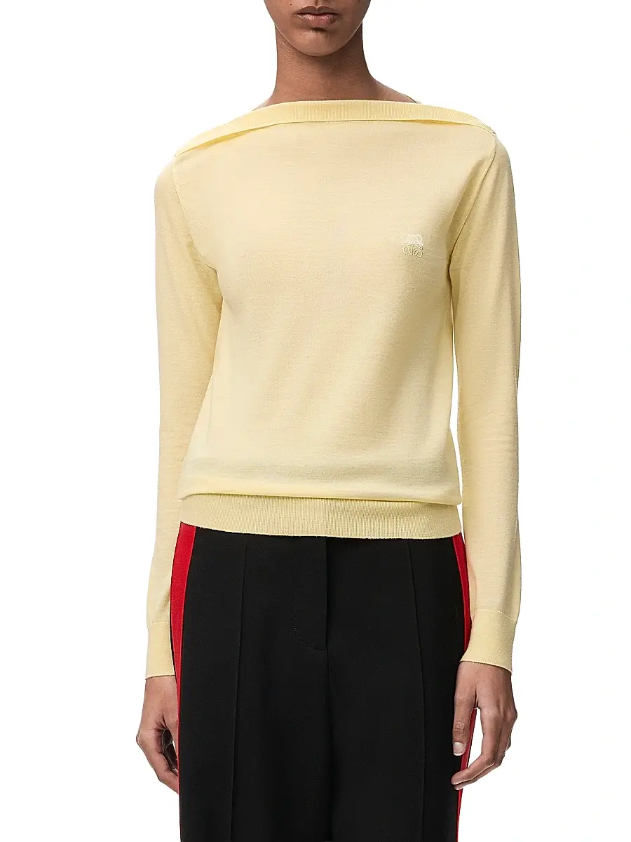 Loewe Women's Boatneck Wool-Blend Sweater | Thumbnail 3
