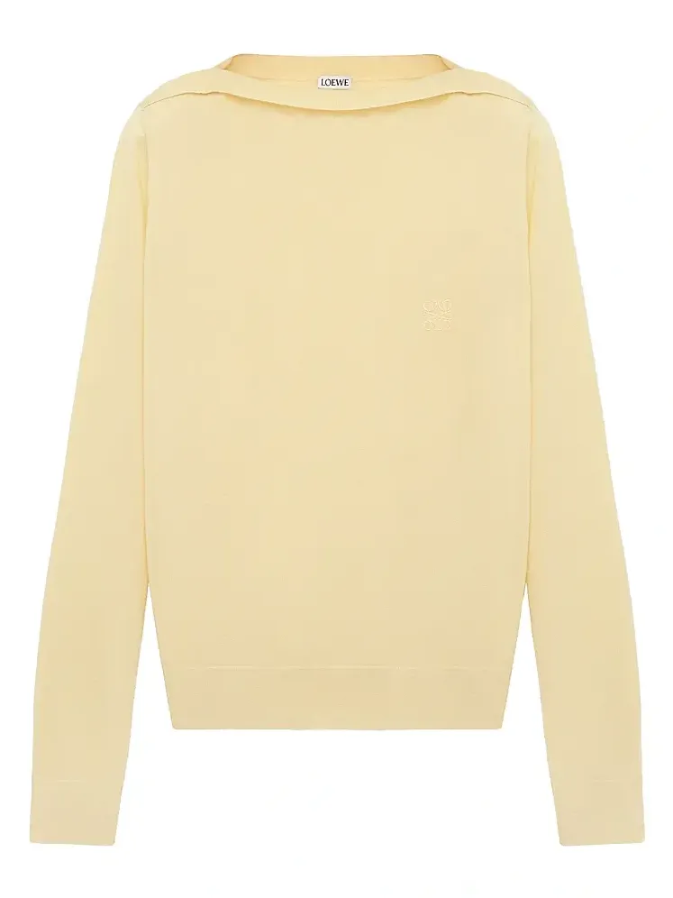 Women's Boatneck Wool-Blend Sweater