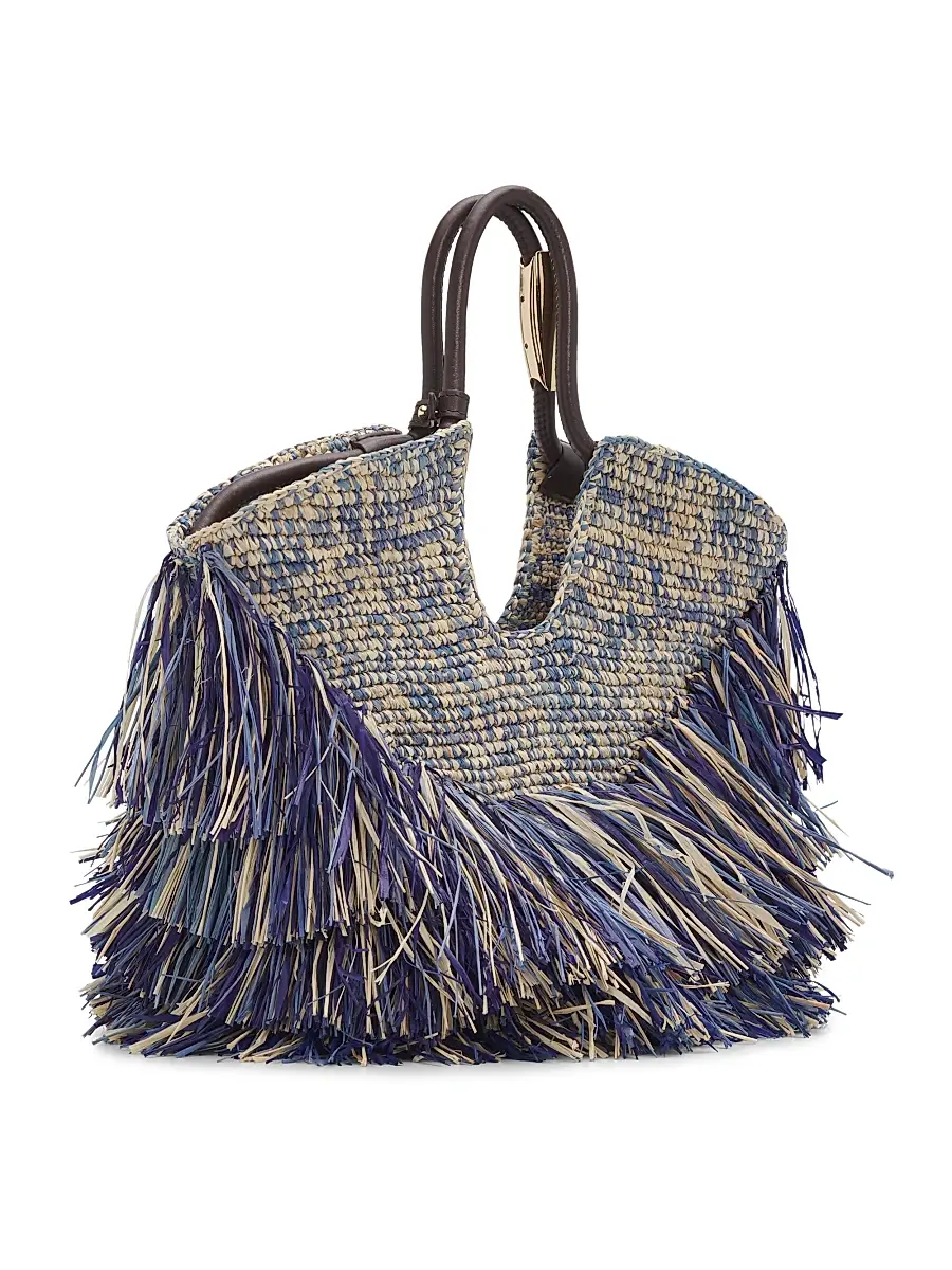 Zimmermann Women's Goldentime Small Fringed Tote Bag | Thumbnail 3 Zimmermann Women's Goldentime Small Fringed Tote Bag | Thumbnail 3