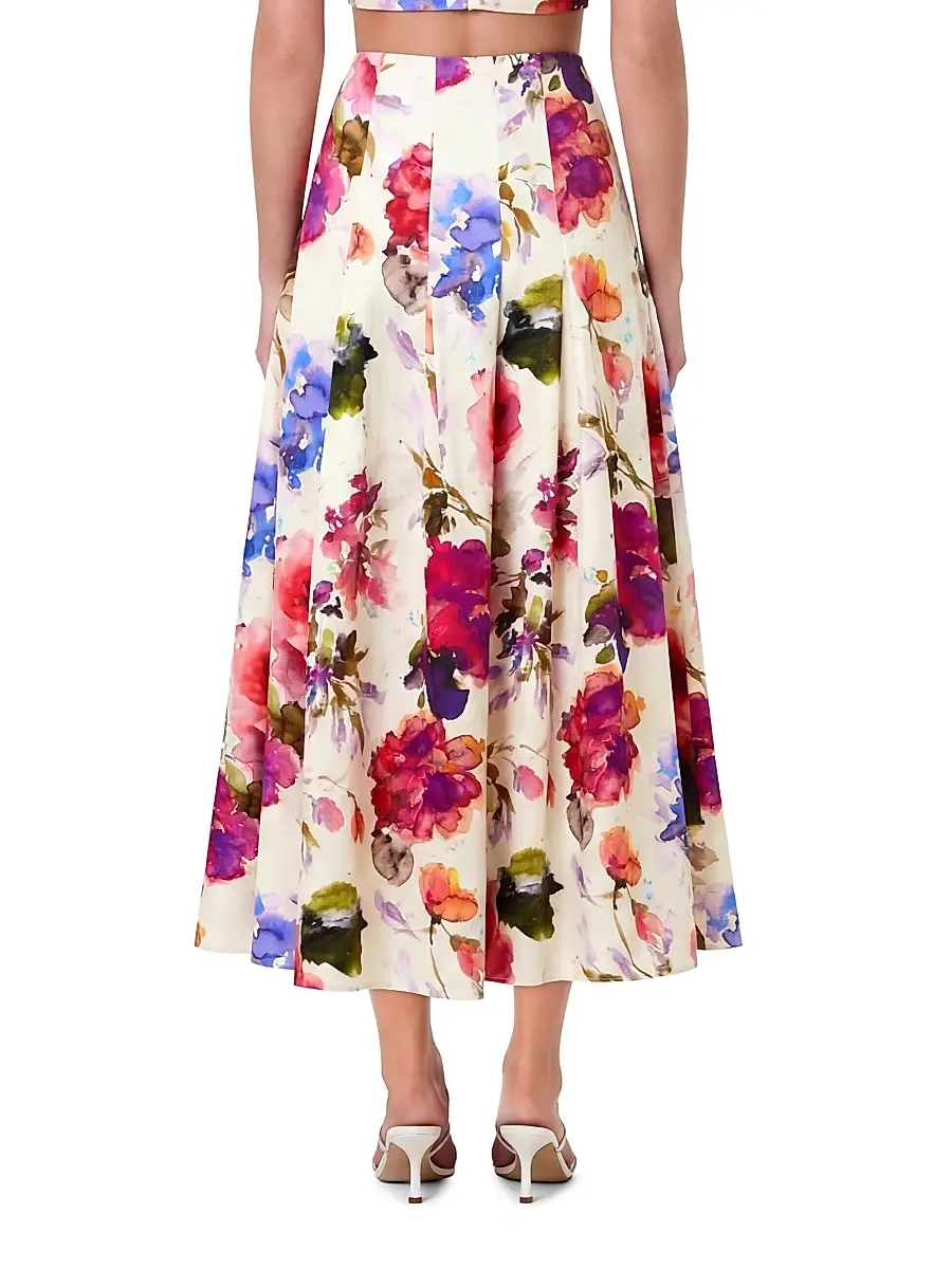 Nicholas the Label Women's Jordana Floral Pleated Waist Midi-Skirt | Thumbnail 5 Nicholas the Label Women's Jordana Floral Pleated Waist Midi-Skirt | Thumbnail 5