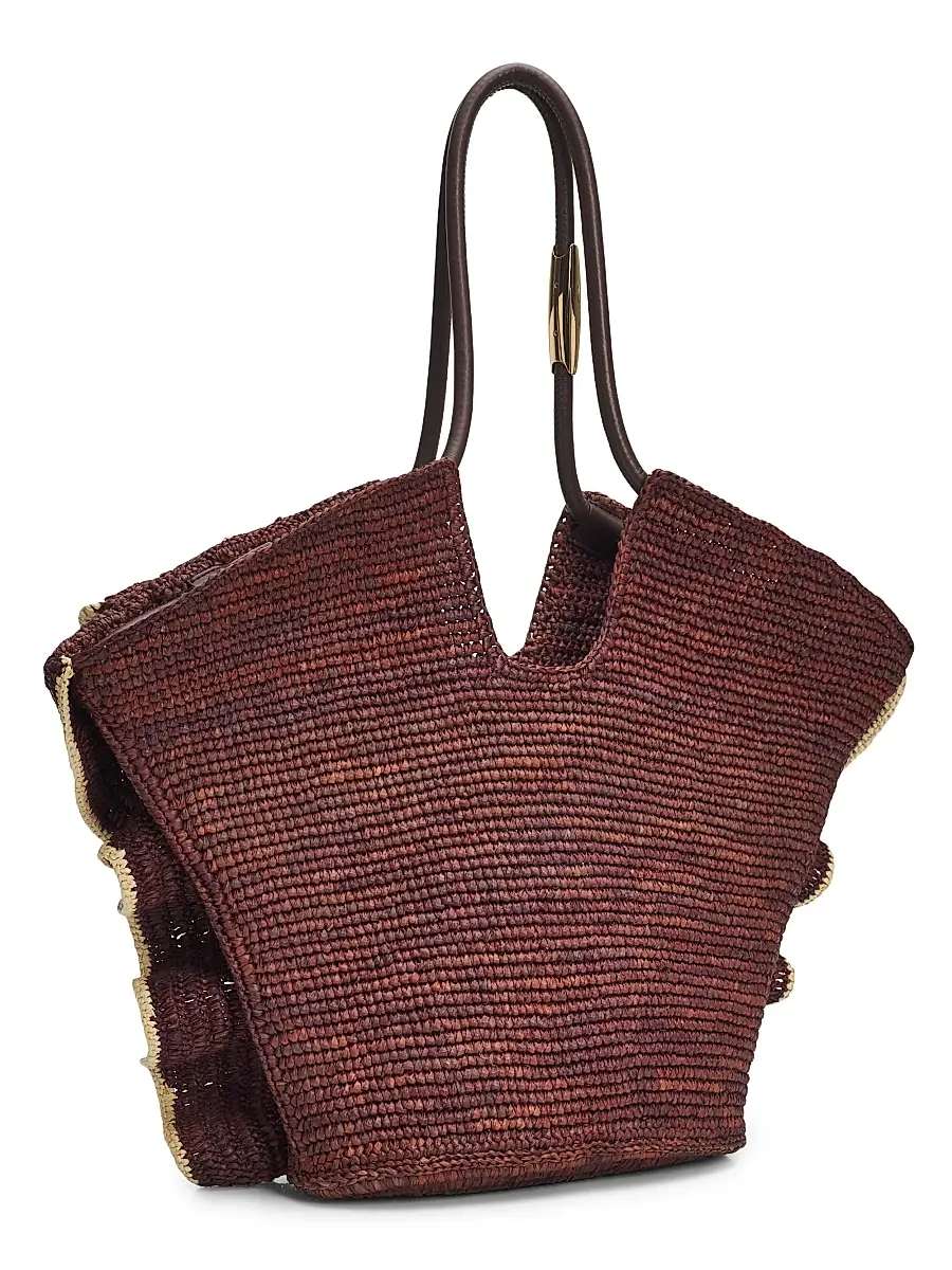 Zimmermann Women's Goldentime Medium Raffia Tote Bag | Thumbnail 3 Zimmermann Women's Goldentime Medium Raffia Tote Bag | Thumbnail 3