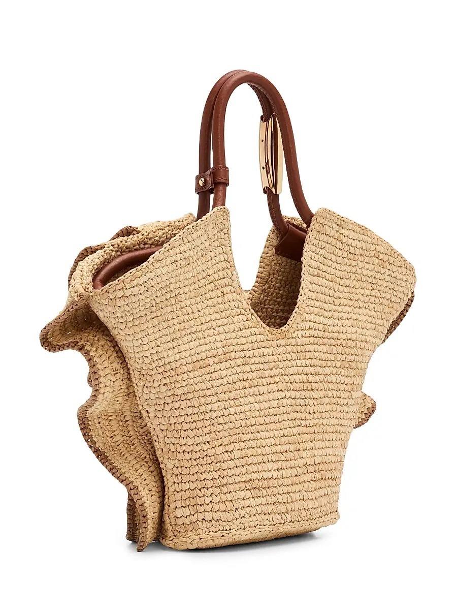 Zimmermann Women's Goldentime Small Ruffle Tote Bag | Thumbnail 3