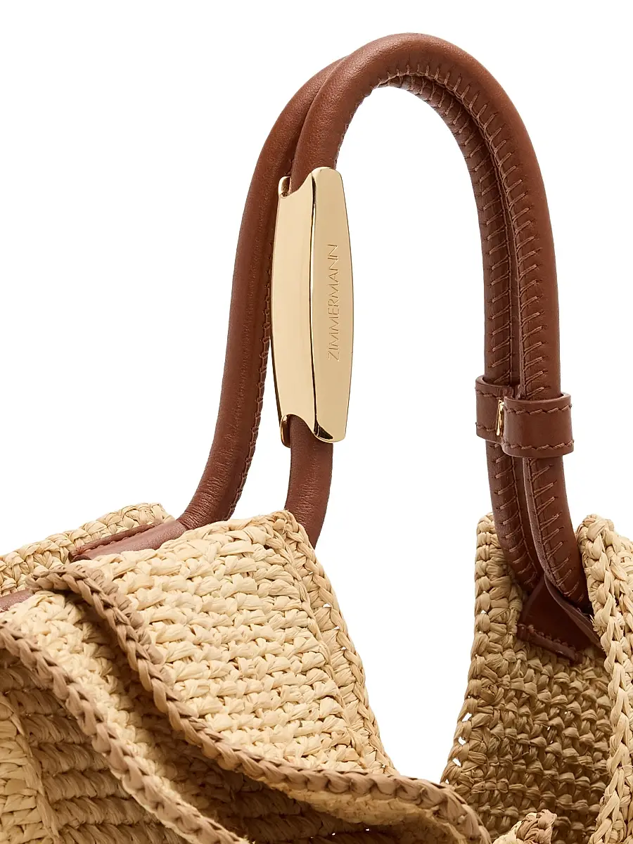 Zimmermann Women's Goldentime Small Ruffle Tote Bag | Thumbnail 5