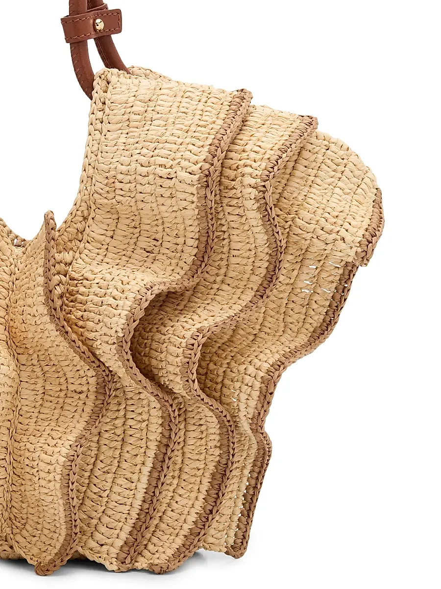 Zimmermann Women's Goldentime Small Ruffle Tote Bag | Thumbnail 6
