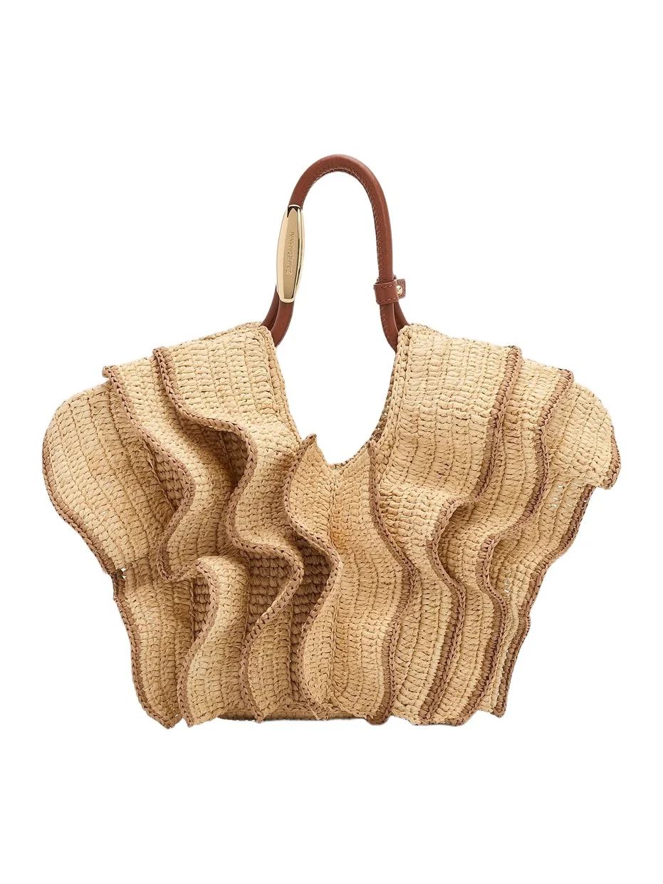 Zimmermann Women's Goldentime Small Ruffle Tote Bag
