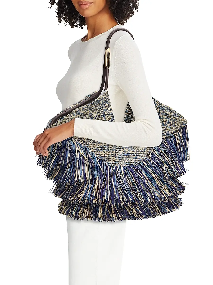Zimmermann Women's Goldentime Medium Fringed Tote Bag | Thumbnail 2 Zimmermann Women's Goldentime Medium Fringed Tote Bag | Thumbnail 2