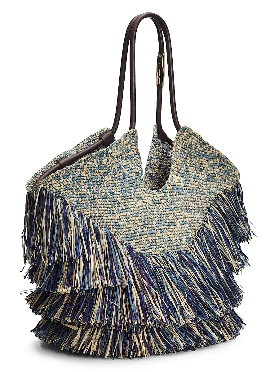 Zimmermann Women's Goldentime Medium Fringed Tote Bag | Thumbnail 3 Zimmermann Women's Goldentime Medium Fringed Tote Bag | Thumbnail 3