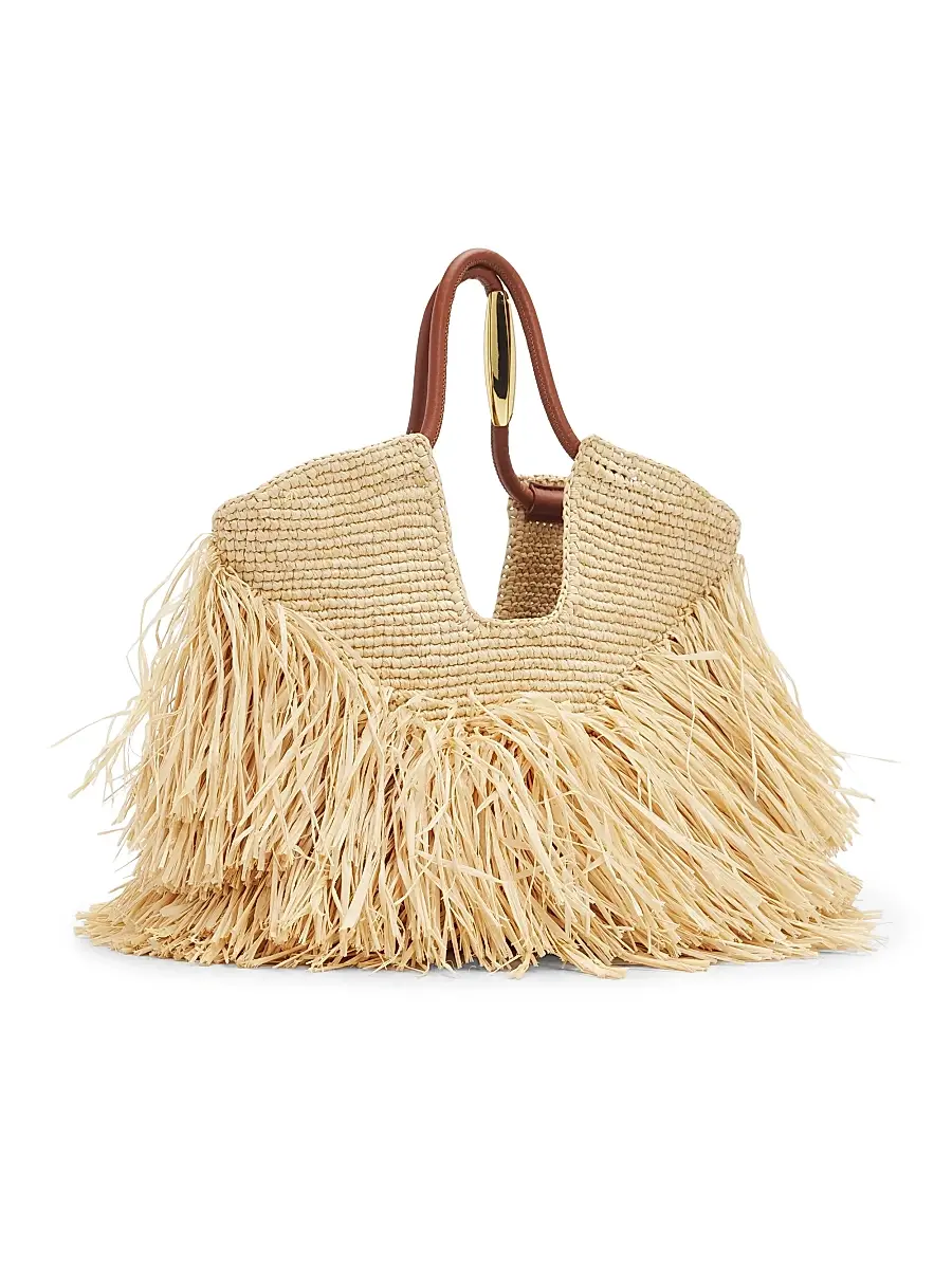 Zimmermann Women's Goldentime Small Fringed Tote Bag | Thumbnail 3 Zimmermann Women's Goldentime Small Fringed Tote Bag | Thumbnail 3
