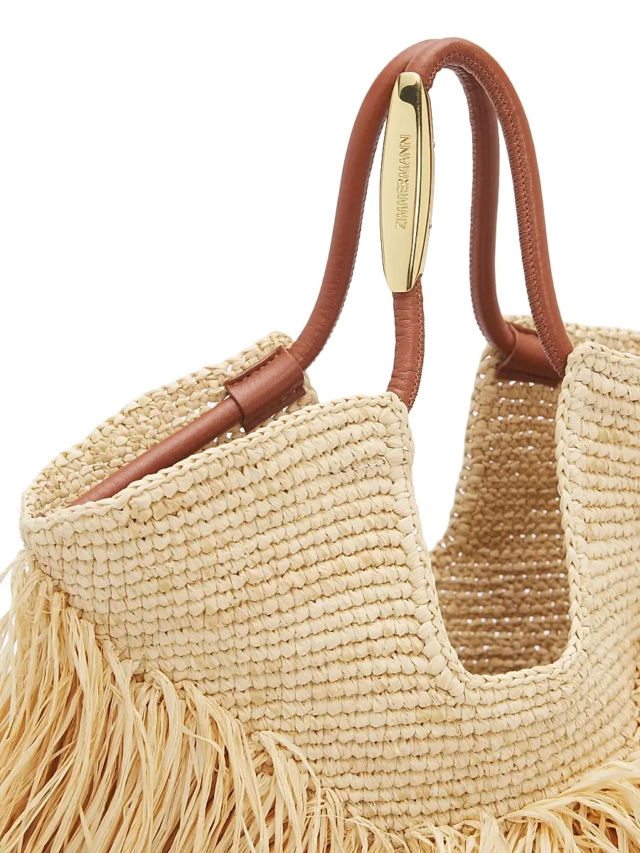 Zimmermann Women's Goldentime Small Fringed Tote Bag | Thumbnail 5 Zimmermann Women's Goldentime Small Fringed Tote Bag | Thumbnail 5