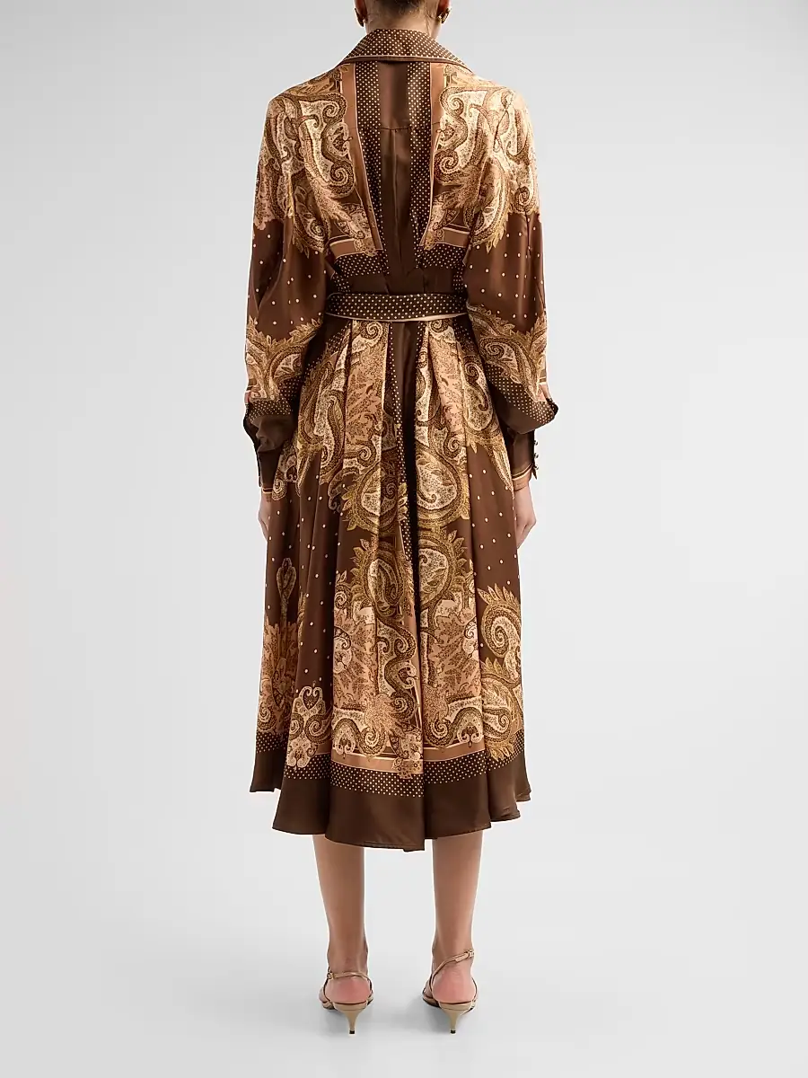 Zimmermann Women's Luna Silk Midi Shirtdress | Thumbnail 3