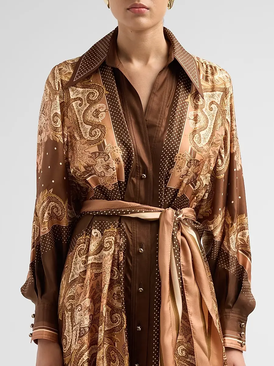 Zimmermann Women's Luna Silk Midi Shirtdress | Thumbnail 5