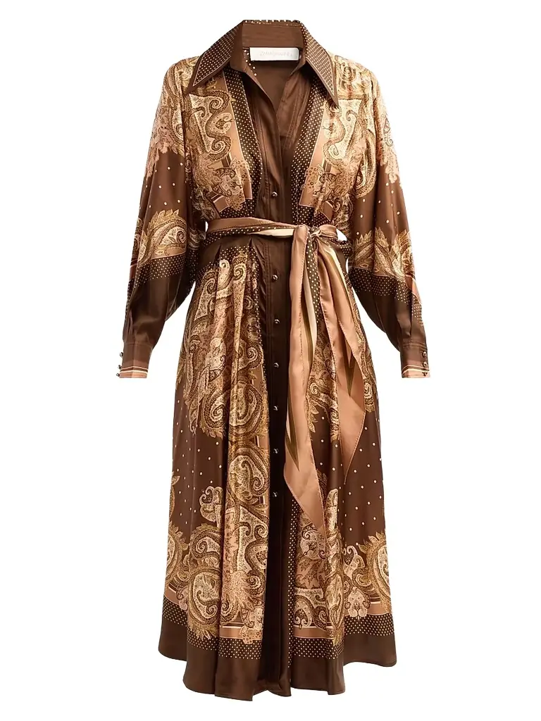 Women's Luna Silk Midi Shirtdress