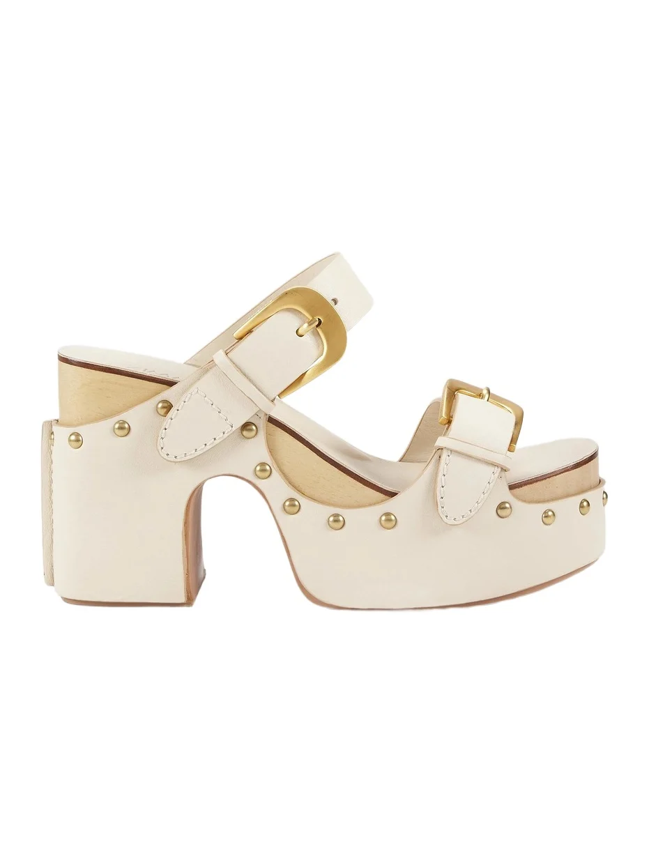 Women's Alight 100MM Studded Leather Wedge Sandals Women's Alight 100MM Studded Leather Wedge Sandals