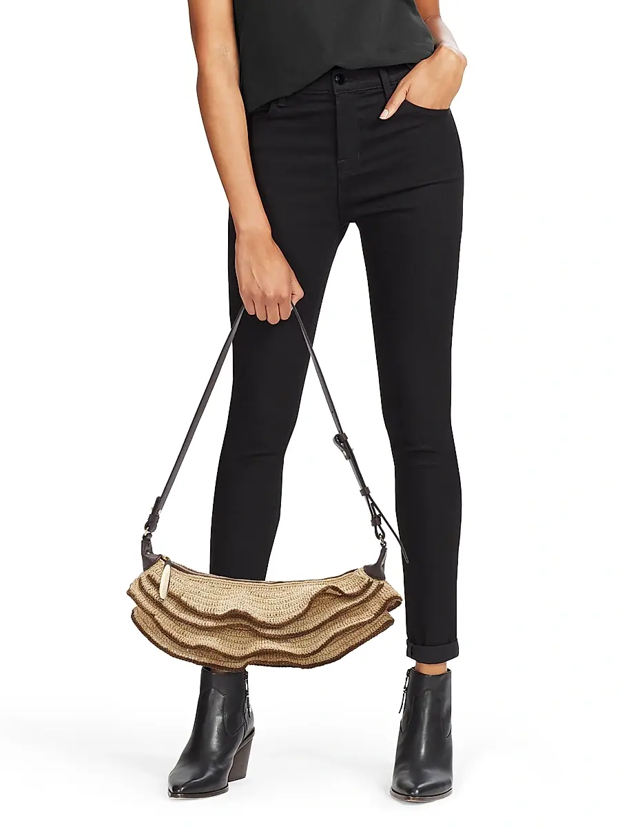 Zimmermann Women's Goldentime Ruffle Shoulder Bag | Thumbnail 2