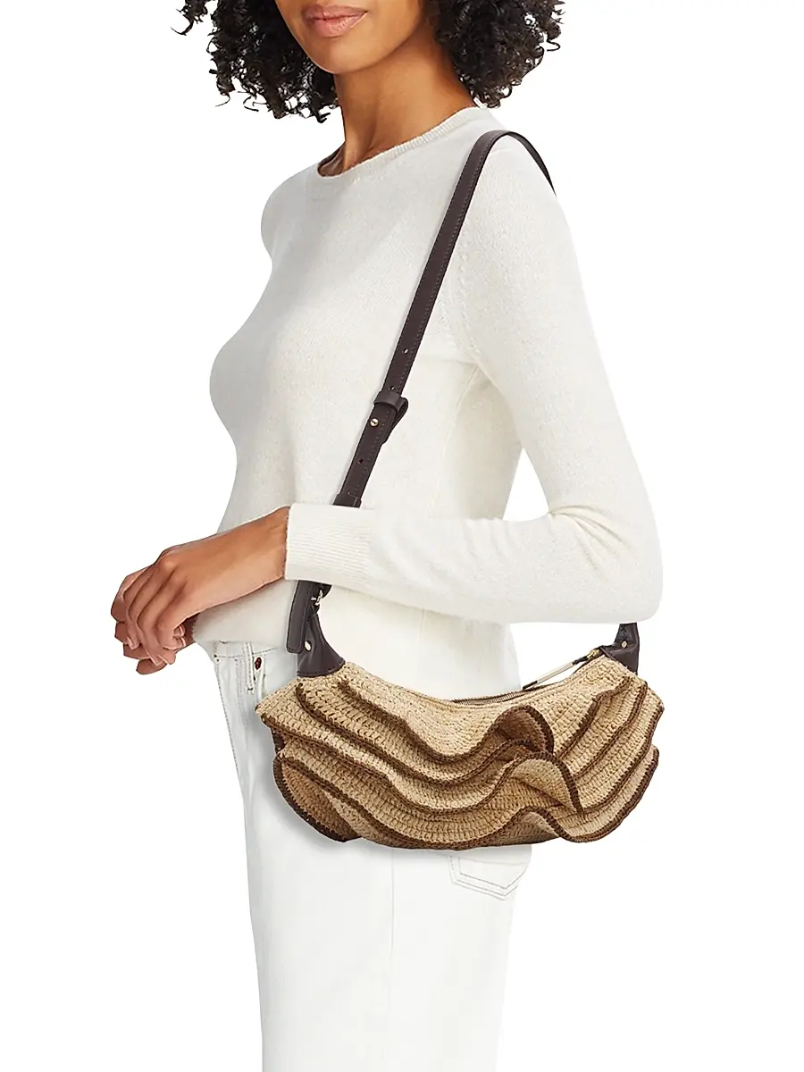 Zimmermann Women's Goldentime Ruffle Shoulder Bag | Thumbnail 3