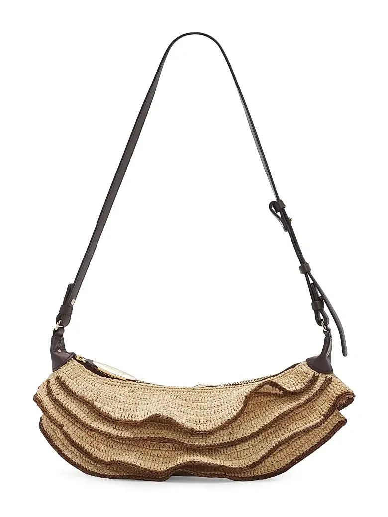 Women's Goldentime Ruffle Shoulder Bag