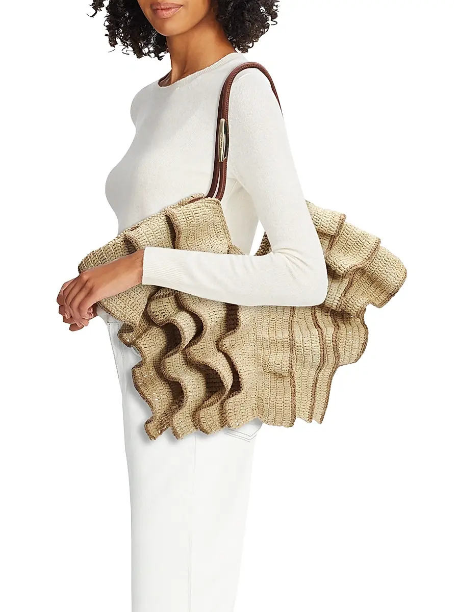 Zimmermann Women's Goldentime Medium Raffia Tote Bag | Thumbnail 2 Zimmermann Women's Goldentime Medium Raffia Tote Bag | Thumbnail 2