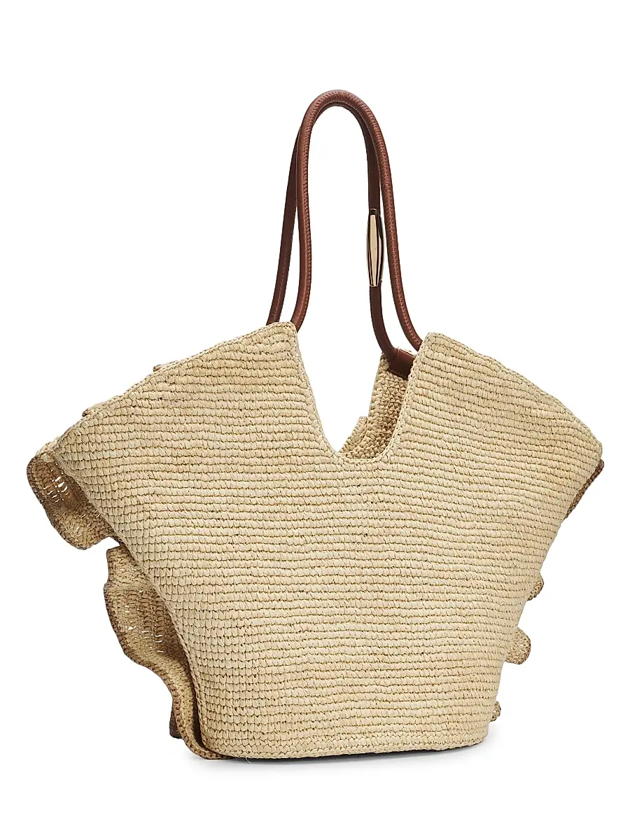 Zimmermann Women's Goldentime Medium Raffia Tote Bag | Thumbnail 3 Zimmermann Women's Goldentime Medium Raffia Tote Bag | Thumbnail 3