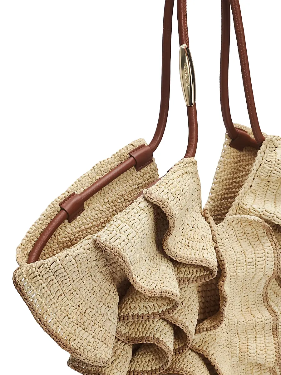 Zimmermann Women's Goldentime Medium Raffia Tote Bag | Thumbnail 5 Zimmermann Women's Goldentime Medium Raffia Tote Bag | Thumbnail 5