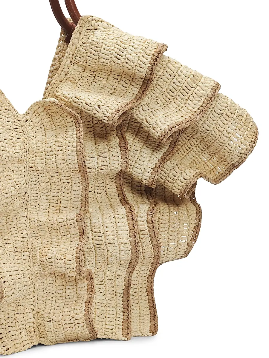 Zimmermann Women's Goldentime Medium Raffia Tote Bag | Thumbnail 6 Zimmermann Women's Goldentime Medium Raffia Tote Bag | Thumbnail 6