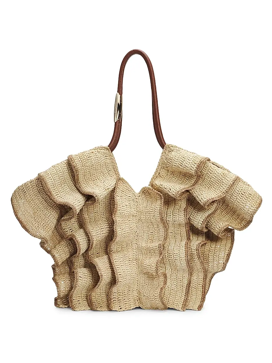 Zimmermann Women's Goldentime Raffia Tote Bag - Natural | Image 1 Zimmermann Women's Goldentime Raffia Tote Bag - Natural | Image 1