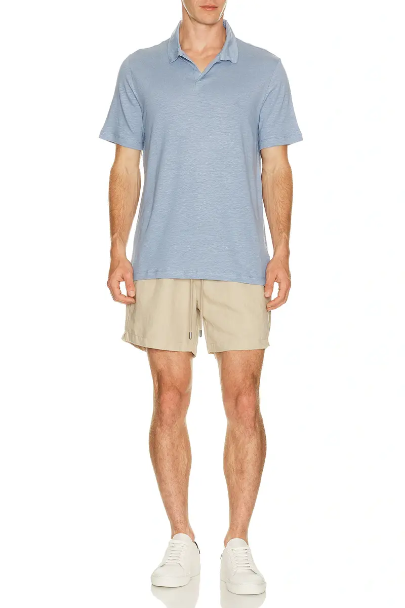 Onia Shaun Stretch Linen Polo | Thumbnail 3