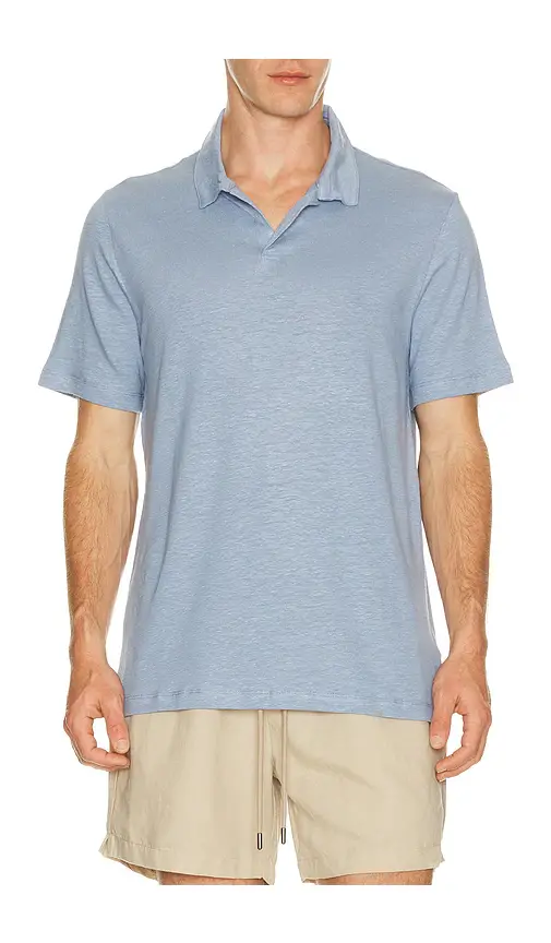 Onia Shaun Stretch Linen Polo | Thumbnail 5