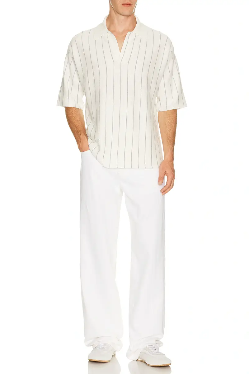 Helmut Lang Short Sleeve Stripe Polo. | Thumbnail 3