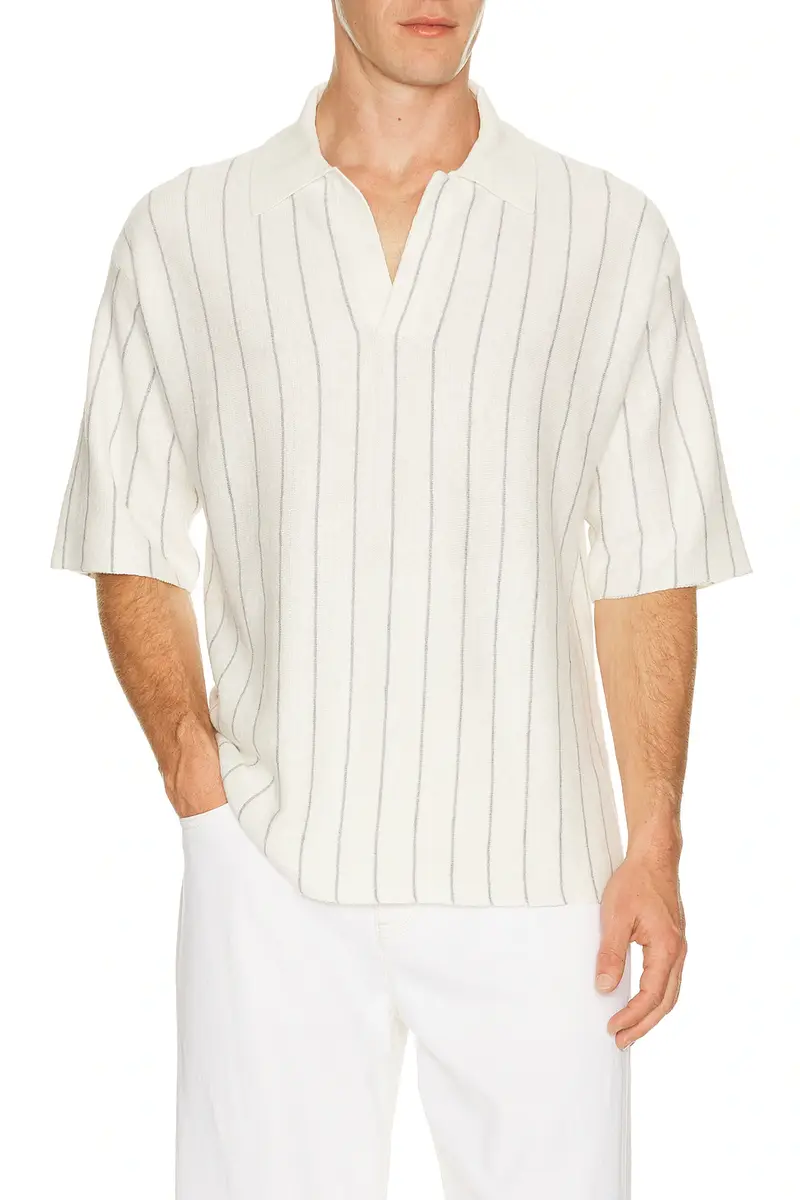 Helmut Lang Short Sleeve Stripe Polo. | Image 1 Helmut Lang Short Sleeve Stripe Polo. | Image 1
