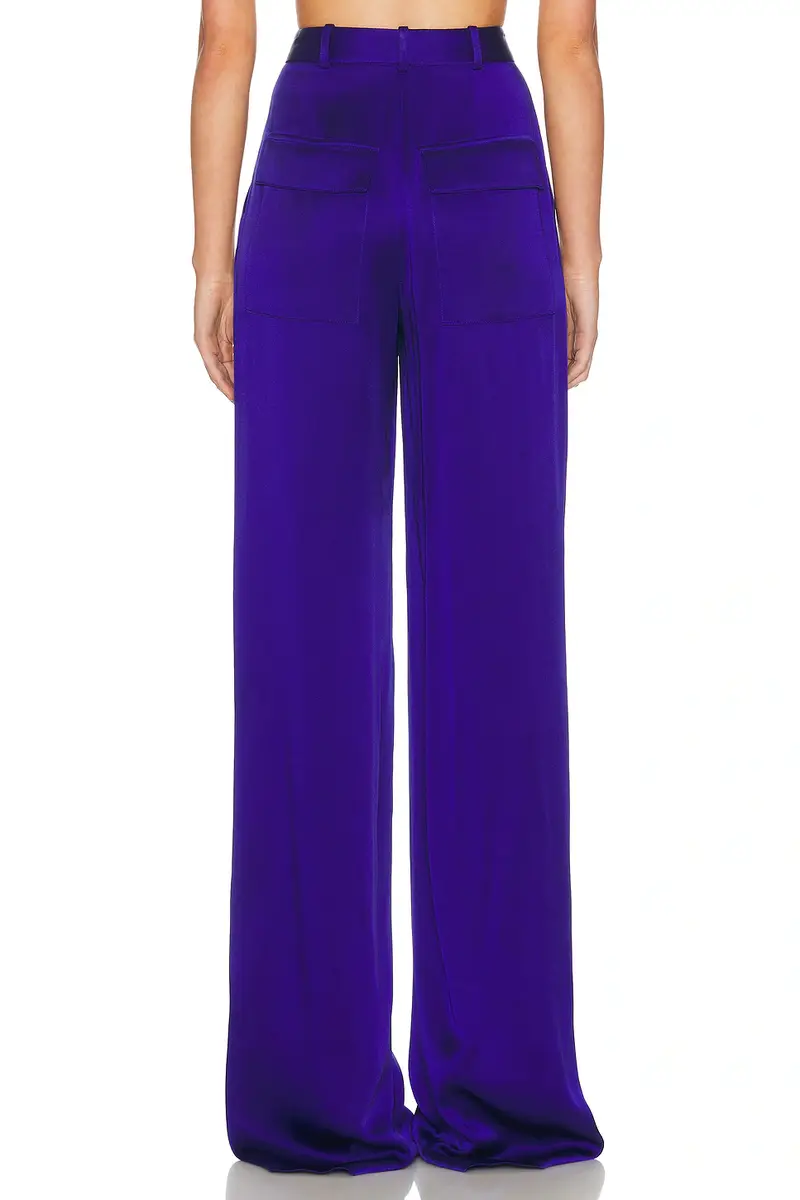 Lapointe Satin Relaxed Pleated Pant | Thumbnail 4 Lapointe Satin Relaxed Pleated Pant | Thumbnail 4