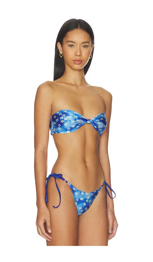 Frankies Bikinis Gigi Satin Bandeau Bikini Top | Thumbnail 2 Frankies Bikinis Gigi Satin Bandeau Bikini Top | Thumbnail 2