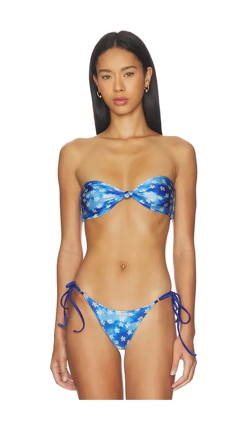 Frankies Bikinis Gigi Satin Bandeau Bikini Top