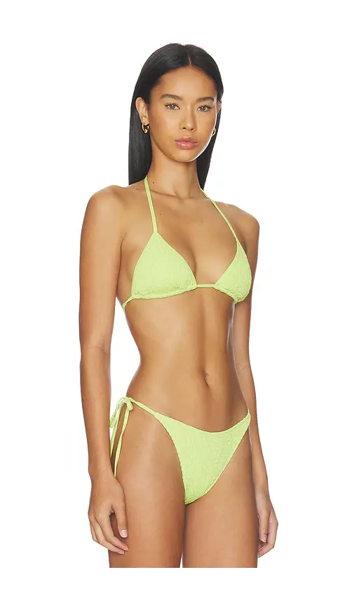 Frankies Bikinis Nick Smocked Bikini Top | Thumbnail 2 Frankies Bikinis Nick Smocked Bikini Top | Thumbnail 2