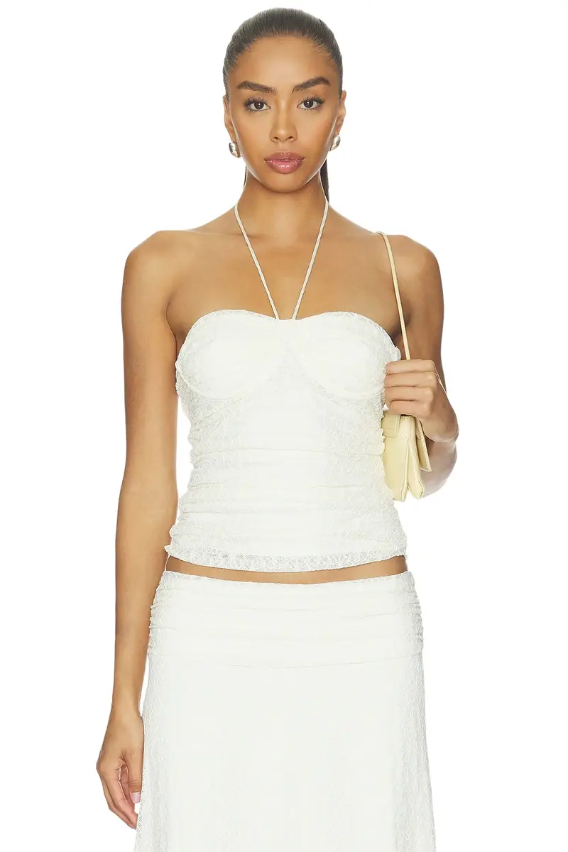 SEVEN WONDERS Samirah Halter Lace Top