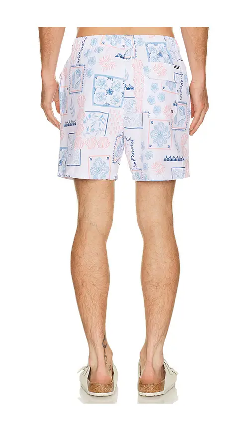 Vintage Summer Seersucker Strech Volley Swim Trunks | Thumbnail 2 Vintage Summer Seersucker Strech Volley Swim Trunks | Thumbnail 2