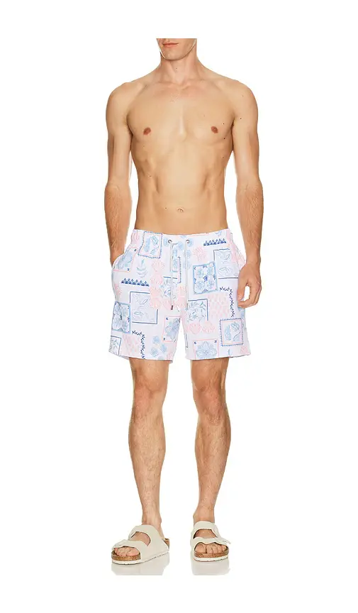 Vintage Summer Seersucker Strech Volley Swim Trunks | Thumbnail 3 Vintage Summer Seersucker Strech Volley Swim Trunks | Thumbnail 3