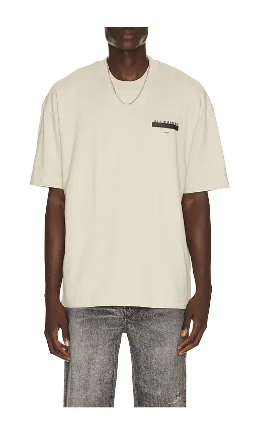 AllSaints Redact Crew Neck Tee | Image 1 AllSaints Redact Crew Neck Tee | Image 1