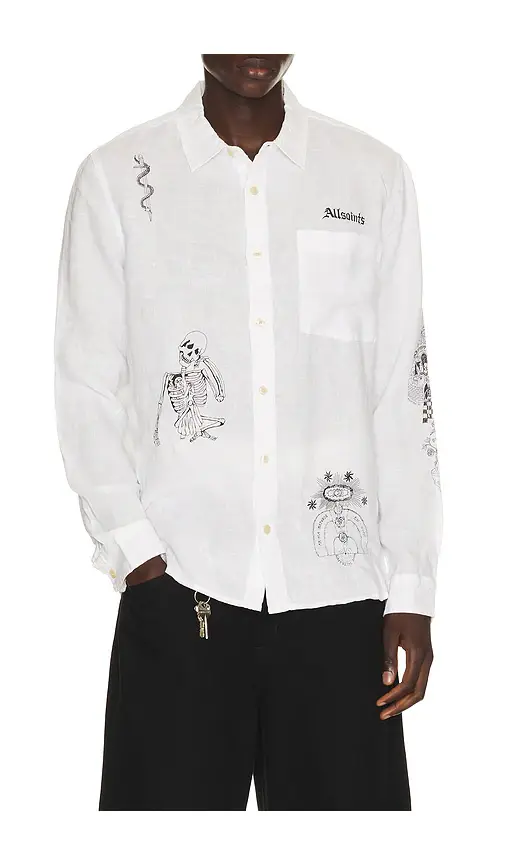 AllSaints Terror Long Sleeve Shirt | Image 1 AllSaints Terror Long Sleeve Shirt | Image 1