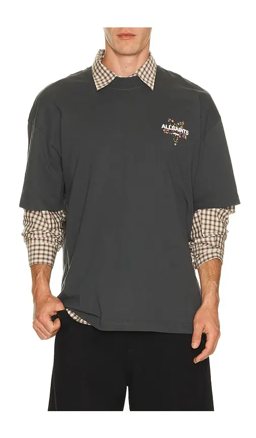 AllSaints Pentacle Crew Neck Tee | Image 1 AllSaints Pentacle Crew Neck Tee | Image 1