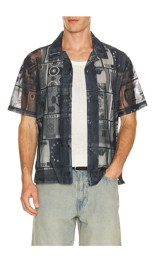 HUF Global Currency Lace Shirt | Image 1 HUF Global Currency Lace Shirt | Image 1