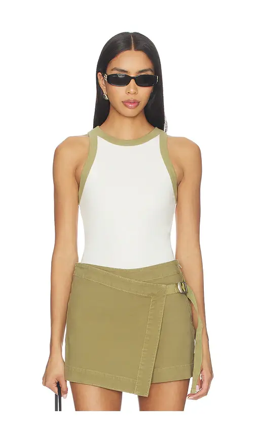 Hudson Jeans Ribbed Racer Tank Top | Image 1 Hudson Jeans Ribbed Racer Tank Top | Image 1