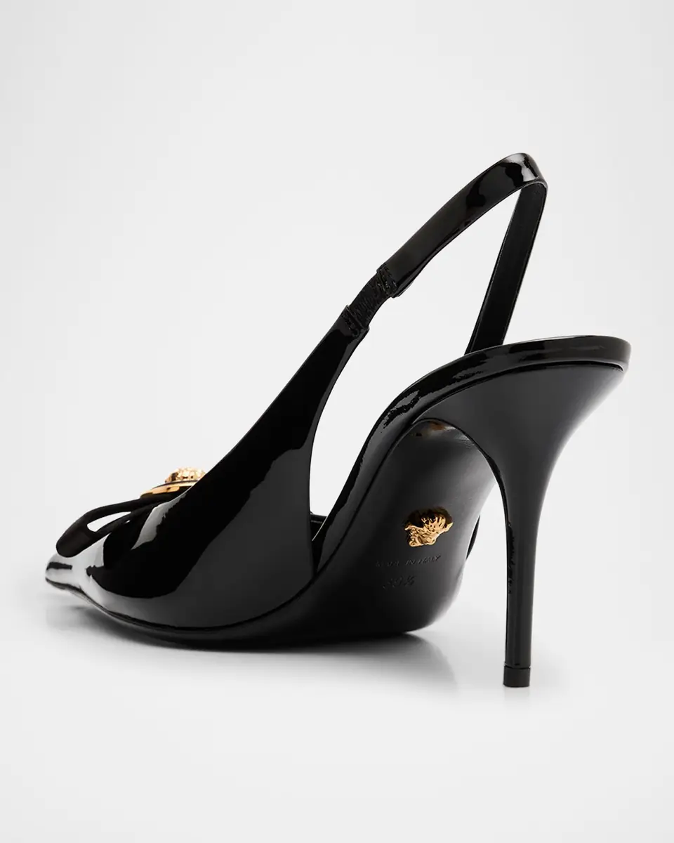 Versace Gianni Ribbon Medusa Patent Slingback Pumps | Thumbnail 3 Versace Gianni Ribbon Medusa Patent Slingback Pumps | Thumbnail 3