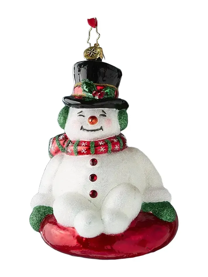 Christopher Radko Snowy Slider Christmas Ornament