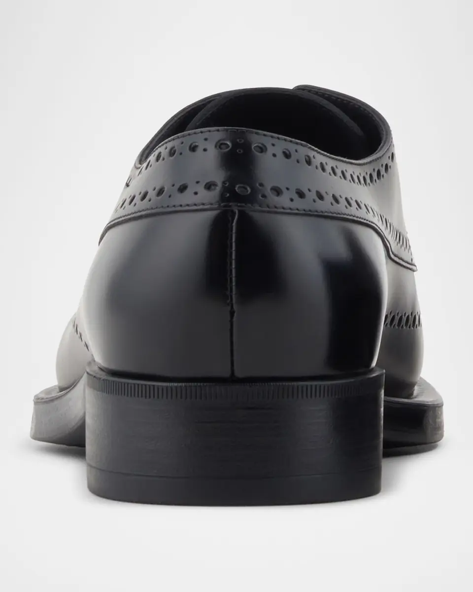 Giorgio Armani Men's Leather Brogue Derby Shoes | Thumbnail 5 Giorgio Armani Men's Leather Brogue Derby Shoes | Thumbnail 5