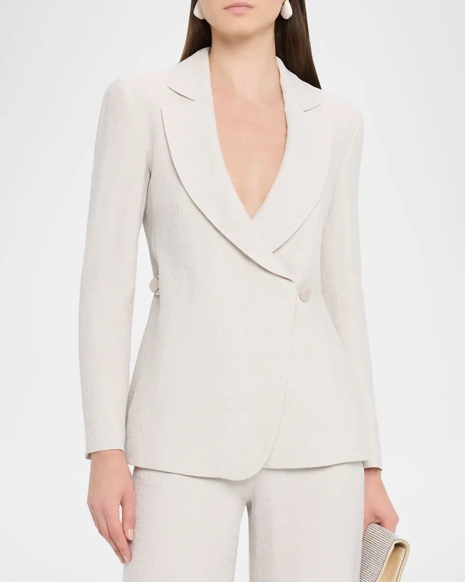Emporio Armani Single-Button Armure Blazer | Thumbnail 3